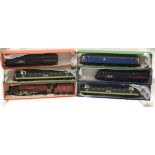 A collection of Hornby 00 gauge locomotives including Diesel Electric "The Duke of Wellington's