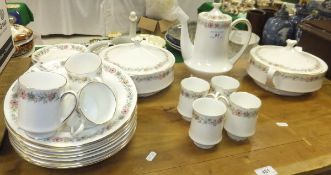 A collection of Royal Albert "Belinda" pattern dinner and tea wares to include two lidded tureens,