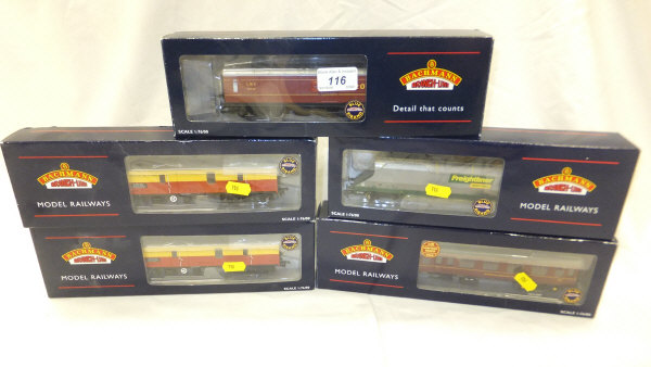 A collection of Bachmann Branch Line Model Railways 00 gauge ?? rolling stock including a BR MKI