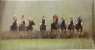 AFTER NEIL CAWTHORNE "Troy Willie Carson up", colour print,