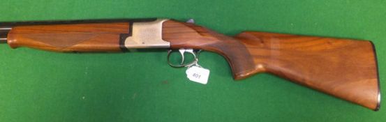 A Laurona 12 bore shotgun, double barrel.