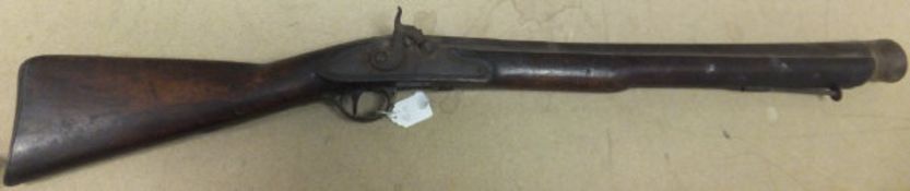 A walnut stocked Blunderbuss with hammer action,