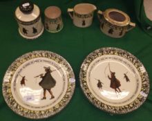 Various Royal Doulton china wares to include jug, pots, plates,