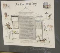 AFTER CHRISTOPHER CURTIS "An eventful day", colour print, signed in chalk bottom right,
