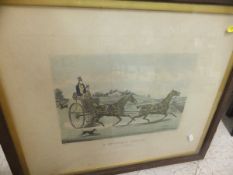 AFTER F A STEWART "Hunt riding through fields", colour print, signed in pencil bottom right,