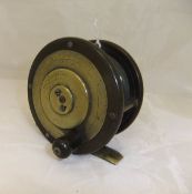 An Eaton & Deller combination brass and ebonite fishing reel CONDITION REPORTS The