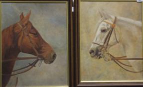 K L "Study of horse head", oil on board, initialled "KL" and dated 1916 bottom right,