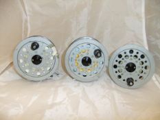 A Shakespeare "Beau Lite" 4¼" salmon fly reel, with two spare spools,