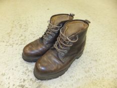 A pair of leather walking boots