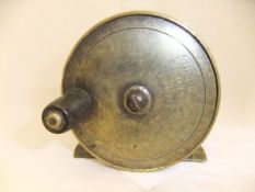 A Bowness & Bowness 3" brass plate wind reel CONDITION REPORTS Foot appears to be