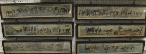 AFTER HENRY ALKEN - a set of eleven colour prints of hunting and coaching scenes