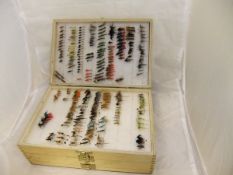 A large collection of hand tied wet fishing flies,