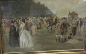 ENGLISH SCHOOL "Newmarket Races", together with "King George and Queen Mary at the races",