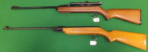 A BSA Meteor Mk 5, .177 air rifle with Webley telescopic sight (No. 42478), together with a Slavia .