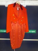 A red tailcoat with VWH brass buttons