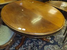 A Victorian mahogany oval loo table,