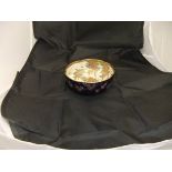 A fine quality modern Japanese Soko Satsuma pottery bowl with crimped rim,