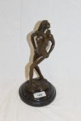 AFTER ALDO VITALEH "Nude study", bronze,