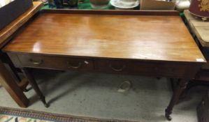 A Victorian mahogany side table with two drawers,