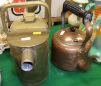 A pair of Jerusalem Iznic style vases, copper water jug with Art Nouveau decoration by J S & S,