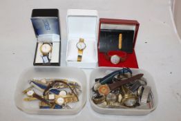 A large collection of various wristwatches to include Winegartens, Citizen, Timex, Hamilton, Seiko,
