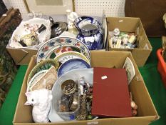 Three boxes of miscellaneous items, to include a collection of costume jewellery,