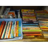 Five boxes of assorted children's books to include Blue Peter Annuals, Tom & Jerry,