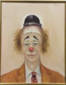 ELIO VITALIO "Head and shoulder study of a clown", oil on canvas,