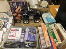 A Catch Mag board game, a Tyco model jeep No'd.