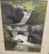 A MITCHELL "Waterfall", watercolour, signed lower left,