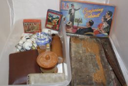 A large collection of vintage toys and games, to include an E & S Conjuring Cabinet (boxed),