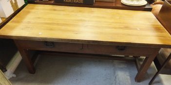 A Victorian farmhouse kitchen table,