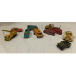 Two boxes containing a large selection of toy cars, lorries, etc, to include Matchbox, Solido,