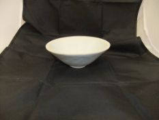 A Sung Dynasty type bowl with relief work panel decoration of flowers,