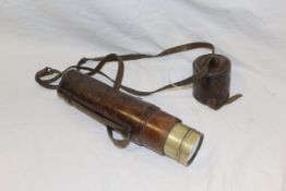 An early 20th Century leather bound brass four draw telescope "The Albemarle Telescope" by "J H