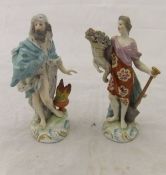 A pair of Sampson figures of "Winter" and "Summer" from The Four Seasons,