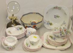 A Shelley "Wild Flowers" pattern china tea set (Pat.