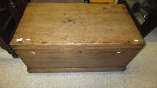 A Victorian pine and brass mounted carpenter's chest with fitted interior,