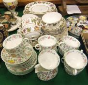 A Royal Worcester "Virginia" pattern part dinner service and a Minton "Haddon Hall" part tea