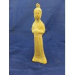 A Chinese Tang Dynasty terracotta figure of Guan-Yin