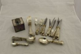 A quantity of "King's" pattern silver plated cutlery,