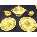 A large collection of Mason's "Strathmore" pattern table wares