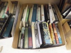 A box of books on ceramics to include "20th Century Ceramic Designers in Britain" by ANDREW CASEY,