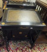 A 19th Century ebonised Davenport,