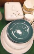 A collection of Denby "Greenwheat" table wares, to include dinner plates, salad plates,