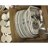 A collection of Pormeirion "Botanic Garden" pattern tea and dinner wares to include a collection of