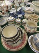 A small collection of Emma Bridgwater and other sponge ware decorated table wares to include three