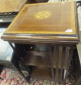 An Edwardian mahogany and cross-banded revolving bookcase,