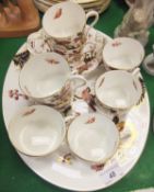 A Coalport "Hong Kong" pattern part dinner and tea service decorated in the Imari palette,
