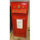 A reproduction Victorian style GPO post box with red paintwork *